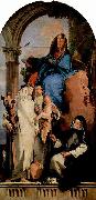 Giovanni Battista Tiepolo Madonna mit Hl. Katharina, Hl. Rosa, die das Kind halt und der hockenden Hl. Agnes Germany oil painting artist